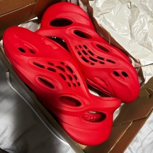 Red Yeezy runners